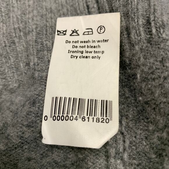 MARC JACOBS Size S Grey Heather Knit Wool Cashmere V-Neck Sweater - Picture 6 of 6